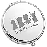 PLITI Villain Compact Mirror Villains Club Gift Chillin' Like A Villain Pocket Mirror for Villain Fan (Chillin' Villain CM)