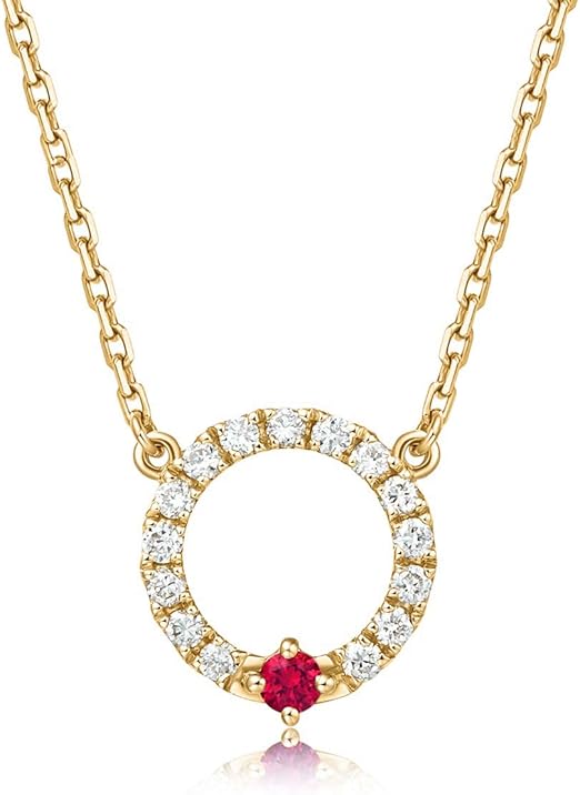 Mothers Day Gifts FANCIME July Birthstone 14K Real Solid FANCIME