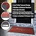 Door Mat Indoor/Outdoor Welcome Mat- Nonslip Rubber with Low Profile, Modern Design for Patio, Garage, Front Entrance by Bedford Home (Red, 17.5 x 29)