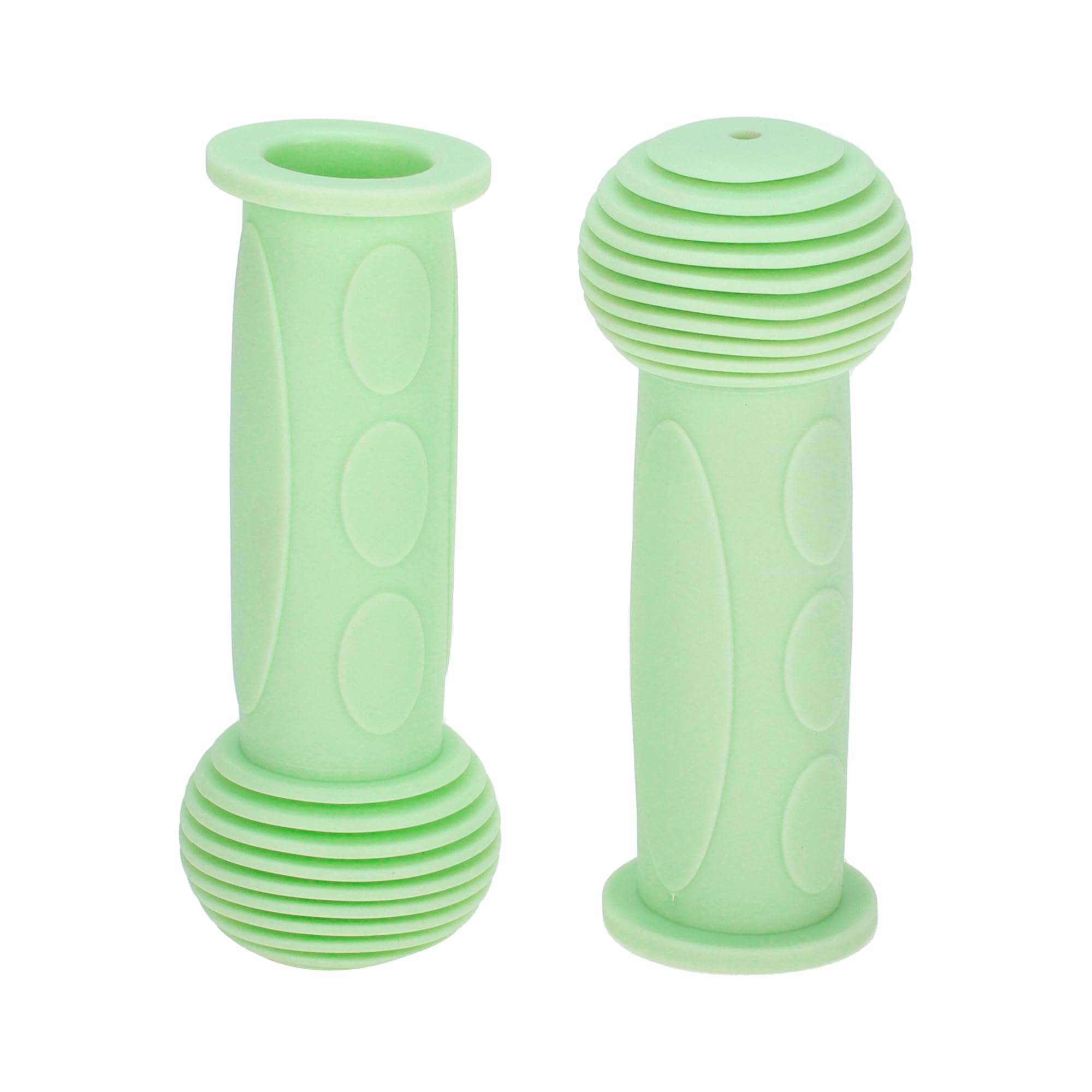 TUCKBOLD Child Bike Handlebar Grips Covers 110mm Long Soft | Children Bicycle End Grips Protector Green 1 Pair