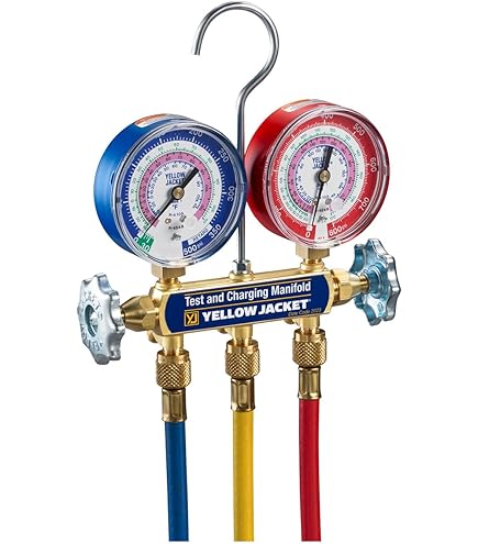 Lucy　0508 YELLOW JACKET Analog Manifold Gauge for R-32; R-410A; R-454B