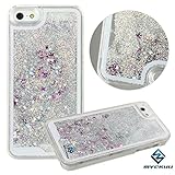 iPhone 6s case,iphone 6 case, Liujie Liquid, Cool Quicksand Moving Stars Bling Glitter Floating Dynamic Flowing Case Liquid Cover for Iphone 6 (silver+rose)