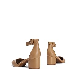 DREAM PAIRS ANNEE Pointed Toe Low Chunky Heels Pump