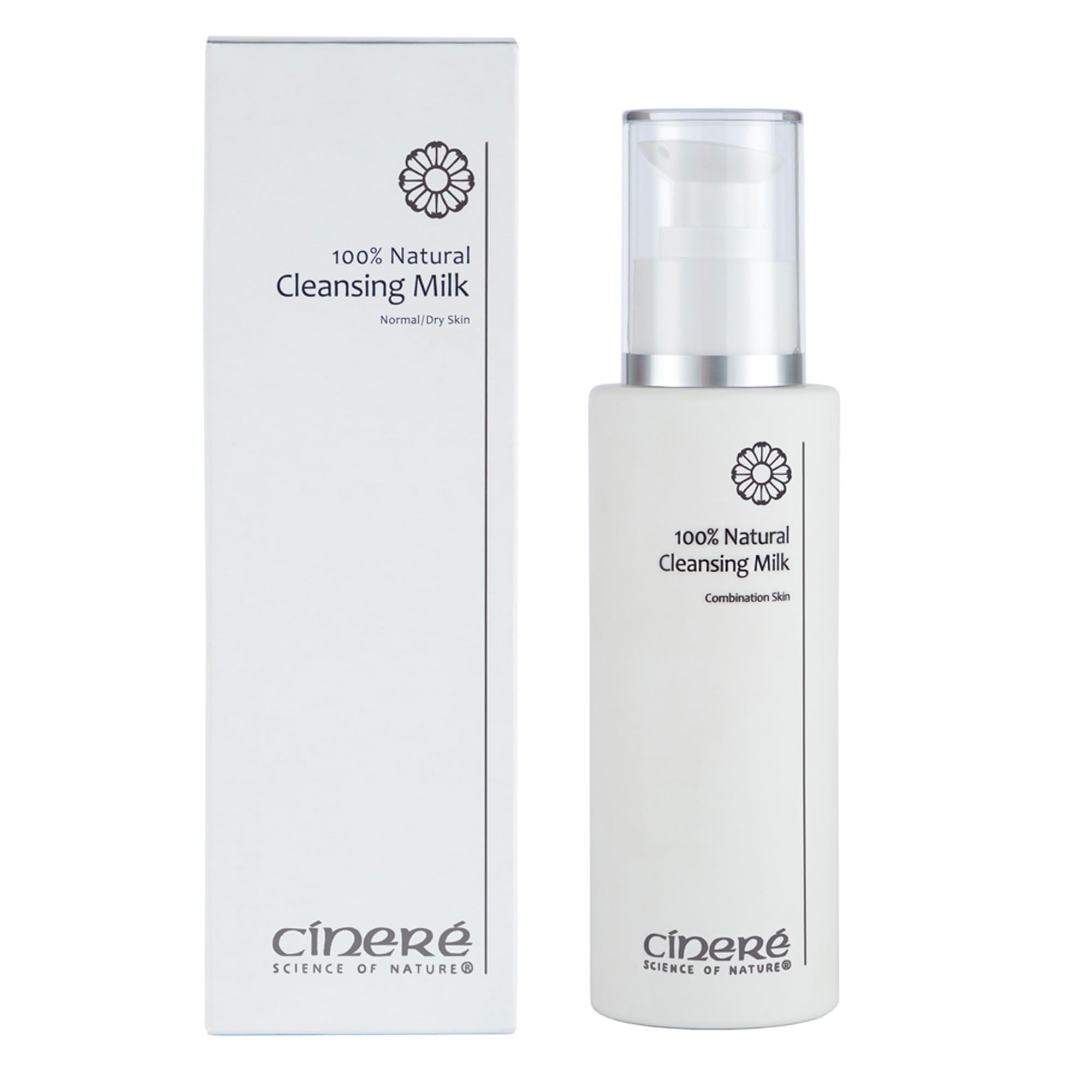 Cinere 100% Natural Cleansing Milk 150ml – Gentle Makeup Remover for Combination & Sensitive Skin | Hydrating Face Cleanser | Deep Pore Cleansing | Smoothing & Nourishing Milk Cleanser
