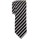 Retreez Thin Regimental Striped Woven Microfiber Skinny Tie