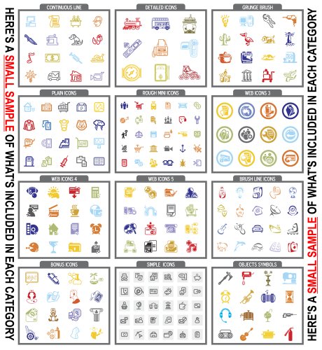 Icons-Logos-Symbols-Pictograms-Vector Clip Art-Clipart Images CD-ROM - Thumbnail 4