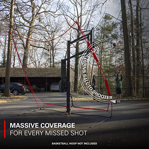 Rukket Basketball 12x13 Return Net Guard and Backstop, Hoop Rebound