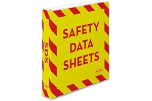 AVERY Heavy-Duty Industrial SDS Binder, 1.5 One-Touch EZD Rings, 400-Sheet Capacity - Red, Yellow (18950) 1.5"