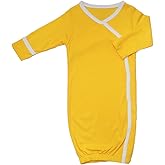 Babysoy Organic Newborn Baby Kimono Wrap Around Snap Sleeper Gown Bundler