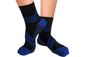 TechWare Pro Plantar Fasciitis Socks – Cushion Ankle Compression Socks Women & Men. Achilles Tendonitis Brace & Arch Support