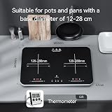 COOKNANO Induction Hob 2 Plates Double Cooktop 2800W Independent Control view 6