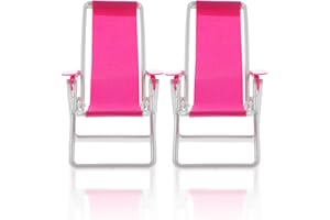 BALACOO Miniature Beach Lounge Chair Toy for Kids 7.67In Packable Dollhouse Furniture Decorative Mini Chair for DIY Home and Outdoor Play