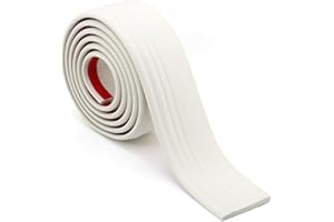 TAAIZAU Hardened Peel and Stick Baseboard Trim, Flexible Strip and Caulk for Floor, Chair Rail, Wall Base (16.4 ft x 3.9 inch)
