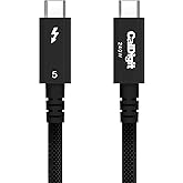 CalDigit Thunderbolt 5 Pro Braided Cable - 120Gbps 240W Power Delivery, Compatible with Thunderbolt 3, 4, USB4 Type C, MacBoo