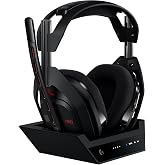 Logitech G Astro A50 Omni-Platform Wireless Gaming Headset + Base Station for PS5, Xbox, PC: PLAYSYNC Audio Switcher, <16 bit/48kHz (Console), <24 bit/48 kHz (PC), 2.4GHz &amp; BT Black (Renewed)