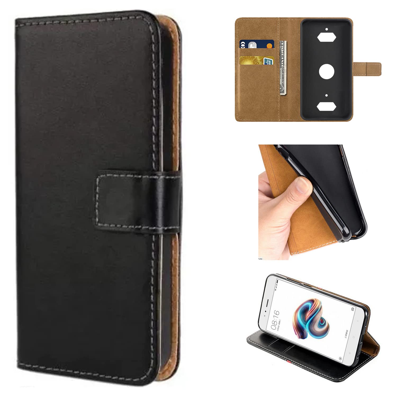 ZTAOOPOU Case for Crosscall Core X5 Premium Business Phone Case with Stand Protection PU Leather Crosscall Crosscall Core X5 Case Magnetic Closure Wallet