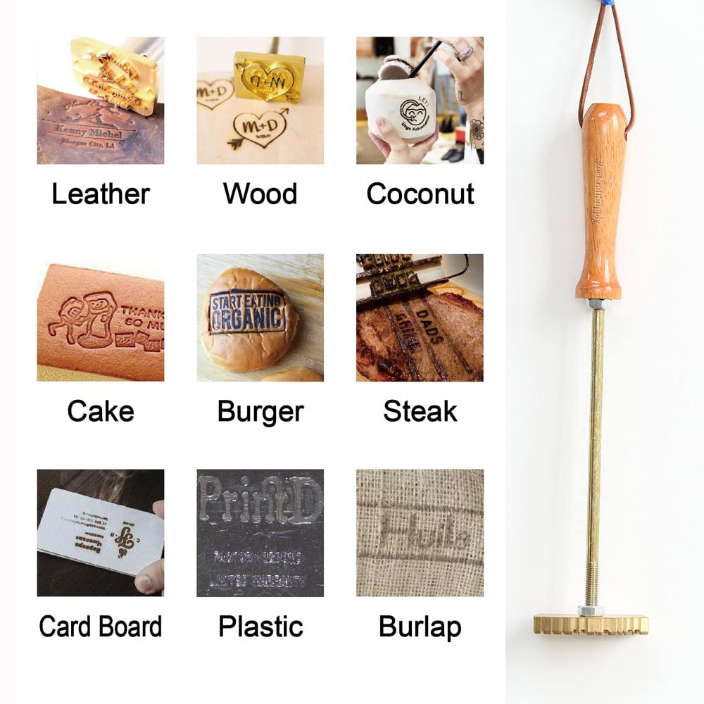 Custom Logo Wood Branding Iron, Leather Iron Stamp,Wood Iron/Wedding Gift,Handcrafted by Design (1