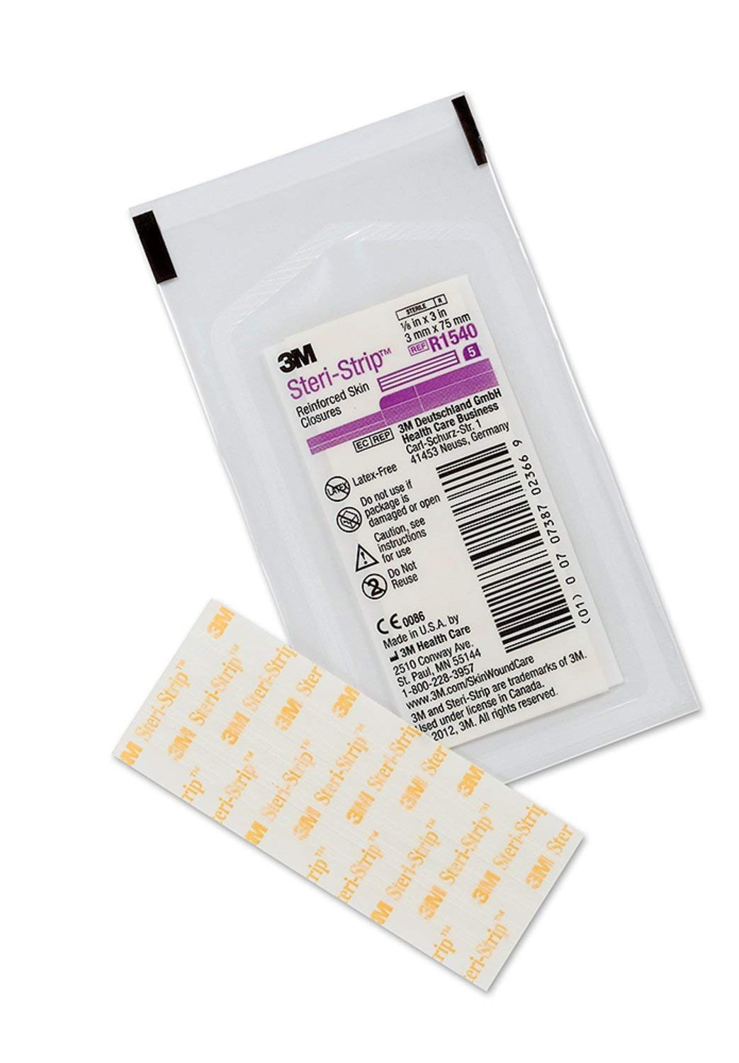 3M STERI STRIP SKIN CLOSURES 1/8'' 3'' 10 PKG/5 1/8" x 3", 10 PACK OF