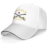 Gertfde Buffalo Soldier America History Sandwich Hat Vintage Adjustable Baseball Caps Unisex Adult Fashion Dad Trucker Denim Hats Cowboy Sport Outdoor, White, One Size