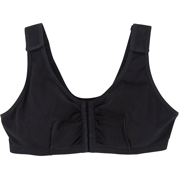 McKesson Black Cotton-Spandex Surgi-Bra - Post-Surgical Bra