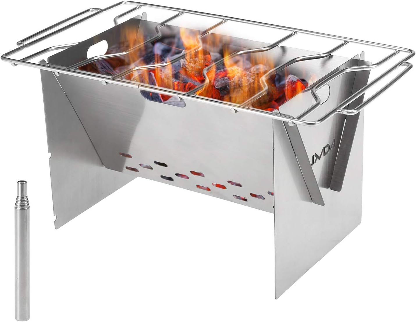 Sports Lixada Camping Stove Folding Wood Burning Stove Stainless Steel