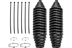 XINLIYA 12PCS Car Rack & Pinion Steering Boot, Silicone Dustproof Vehicle Inner Tie Rod Protection Sleeves Boot Set with Cabl