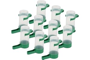 Zerodeko 10PCS Automatic Bird Water Dispenser, Automatic Bird Feeder for Cage, Bird Feeder Drinker Waterer for Parrot Pigeon Quail Lovebirds Drinking Bottle