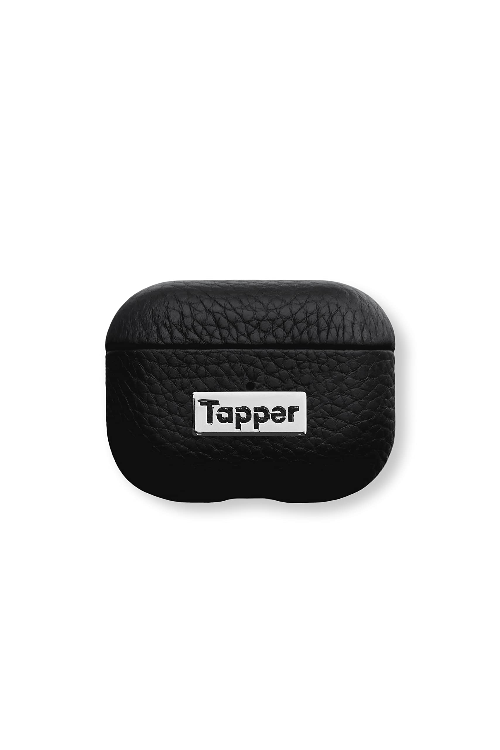 Tapper Black Leather/Silver Case for AirPods Pro