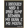Honey Dew Gifts, I Seriously Need a Speed Bump Between My Brain and My Mouth, 2.5 inch by 3.5 inch, Made in USA, Refrigerator Magnets, Decorative Funny Magnets, Fridge Magnets, 754095