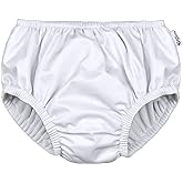 i play. by green sprouts Reusable, Eco Pull-up Swim Diaper, UPF 50, 6 mo, White, Patented Design, STANDARD 100 by OEKO-TEX Certified