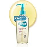 Derma B | Daily Moisture Body Oil | 99% Natural Argan & Sweet Almond Oil | Shower Oil for Dry Sensitive Skin | Light & Long-Lasting Hydration | Skin Body Care Oil with Peach Scent | 6.78 fl oz (200ml)