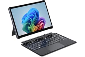 ADREAMER 10.1" Win 11 Tablet, 2 in 1 Tablet Laptop, Intel N150, 8GB + 256GB, 1280 x 800 HD IPS Touchscreen, WiFi 6, BT 5.2, Micro HDMI, Dual Type-C, USB 3.0