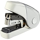 Max HD-10FL3K/W Sakuri-Flat Stapler, Holds 100 Spare Needles, White