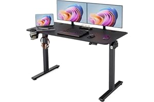 Azonanor Standing Desk - Stand up Desk with Splice Board, Electric Height Adjustable Desk, 48 x 24 Inches Sit Stand Home Office Desk