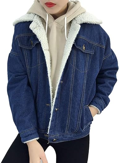 sheep wool jean jacket