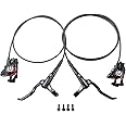 Cyclon MTB Hydraulic Disc Brakes Set, Black/Red Aluminum Alloy Hydraulic Brakes for Mountain Bike Left Front 1000mm Right Rear 1700mm Hydraulic Bicycle Brakes with is/PM Adapter Fit 160mm Rotor