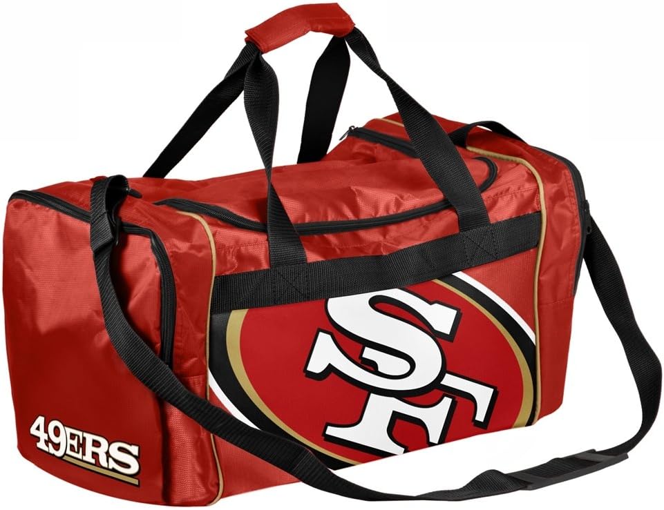 Forever Collectibles NFL San Francisco 49Ers Core Duffle Bag : Sports Fan Duffel Bags : Sports & Outdoors