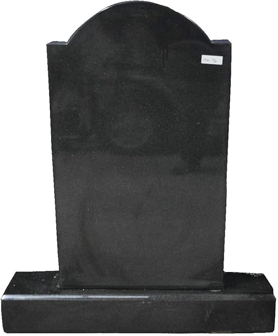 black headstone