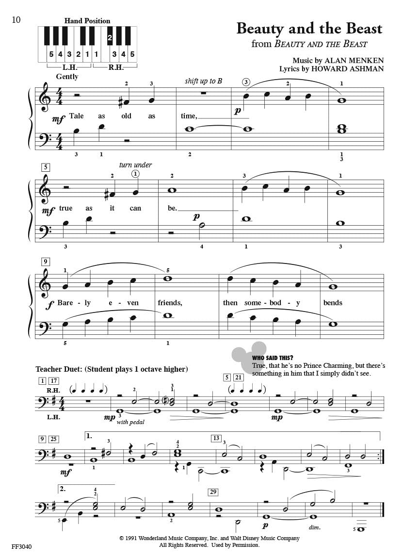PlayTime Piano: Disney - Level 1 | Beginner Piano Method | Sheet Music with Easy Disney Songs for Young Pianists | Fun Piano Songbook for Practice and Performance | Faber Piano Book for Kids