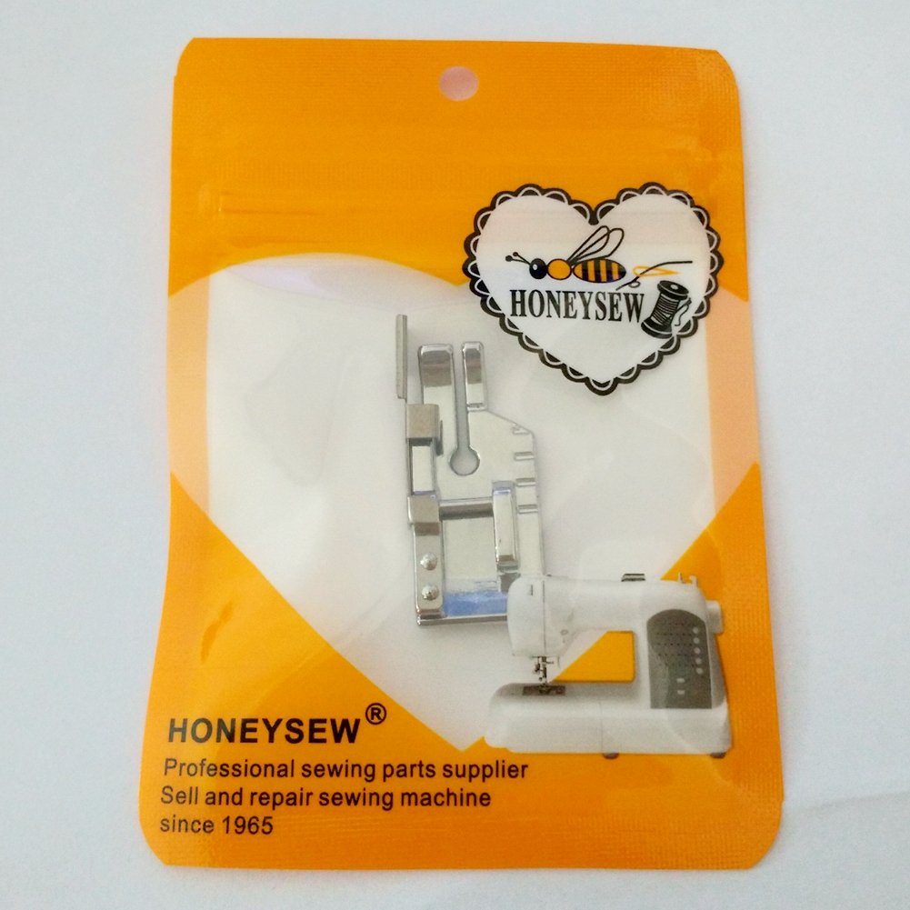 HONEYSEW 1/4'' Quilting Patchwork Sewing Machine Presser Foot with Edge Guide - Fits All Low Shank Snap-On Singer, Brother, Babylock, Euro-Pro, Janome, Juki, Kenmore, New Home, White, Simplicity, Elna
