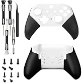 Replacement Housing Case Faceplate Cover Bottom Shell Compatible for Xbox One Elite Series 2 Controller Replacement Parts（White）