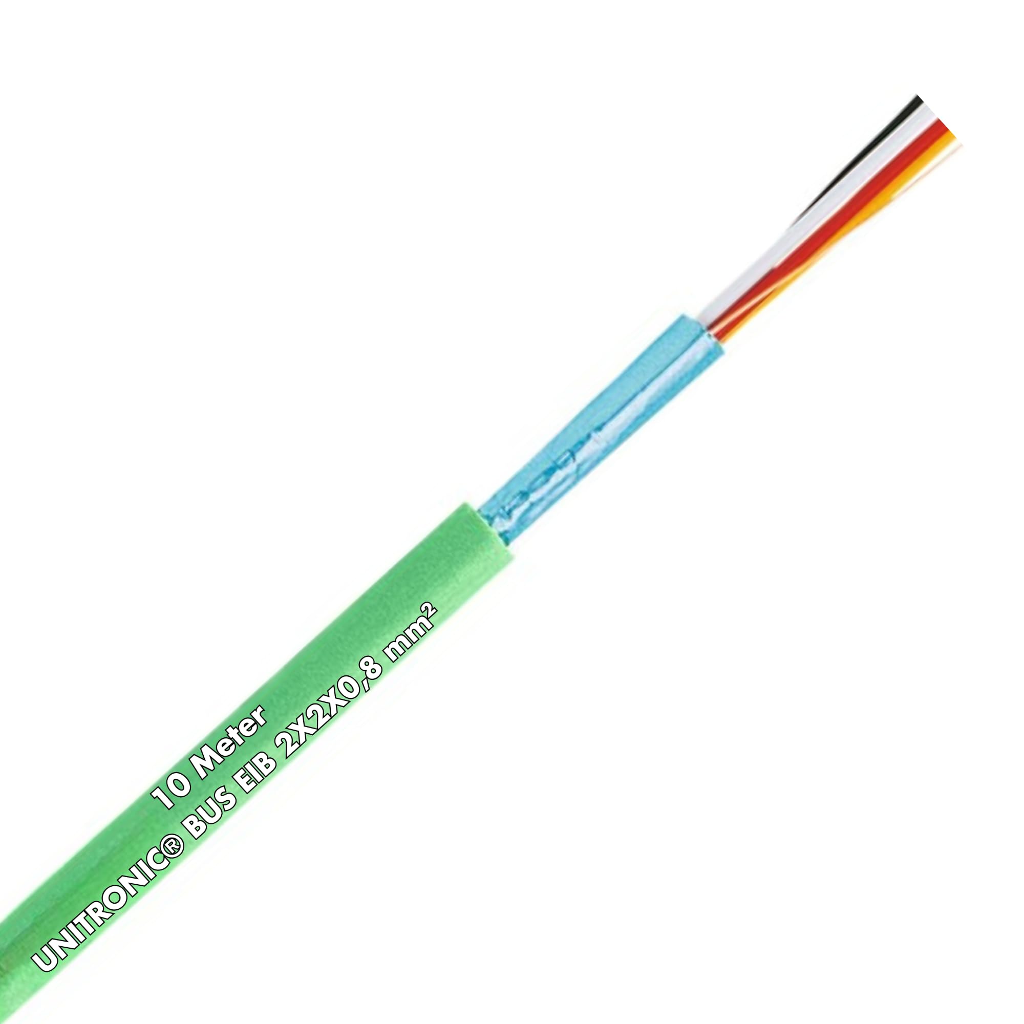 10 m Lapp 2170240 Unitronic BUS EIB Bus Cable 2 x 2 x 0.8 Shielded Green I KNX Bus Cable I Data Cable 4 Core I PVC Data Bus Cable I Data Bus Cable I Fixed Installation I Bus Cable KNX
