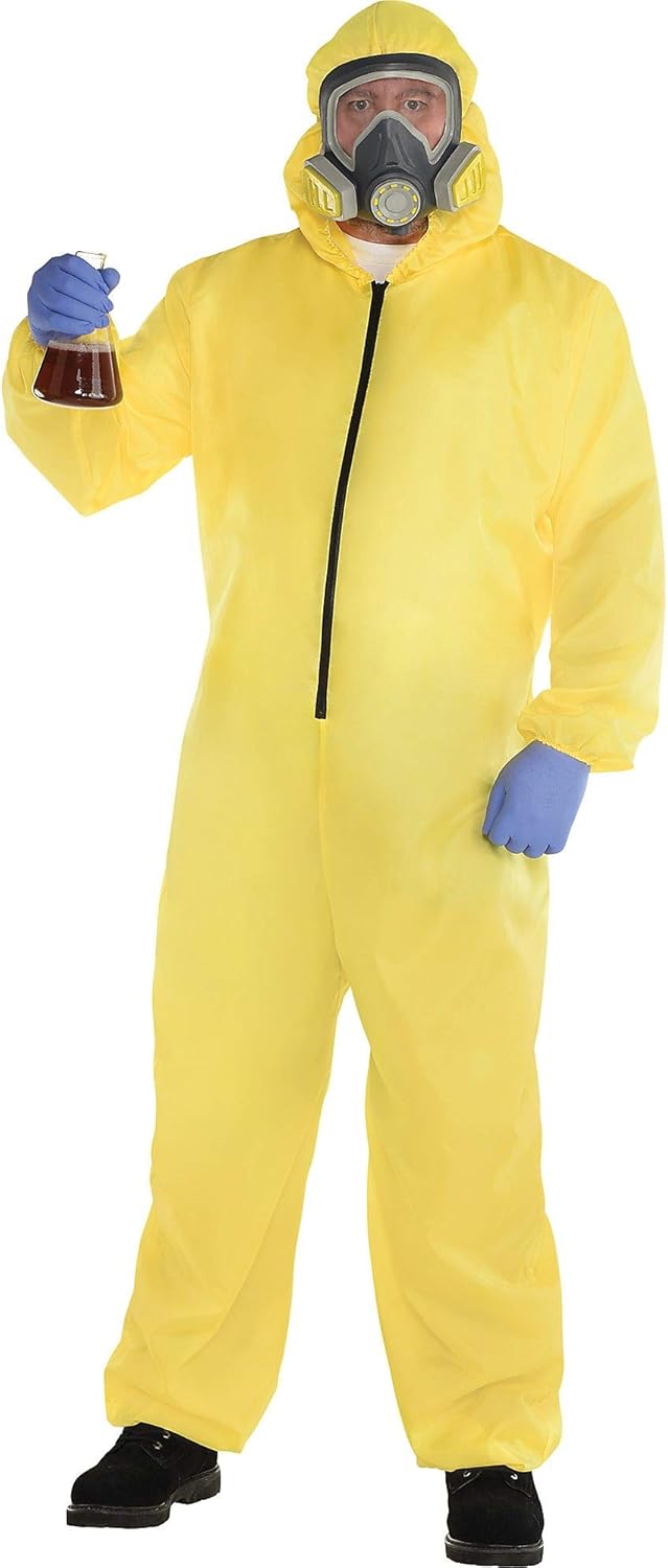 Party City Hazmat Suit Halloween Costume for Men, Plus Size