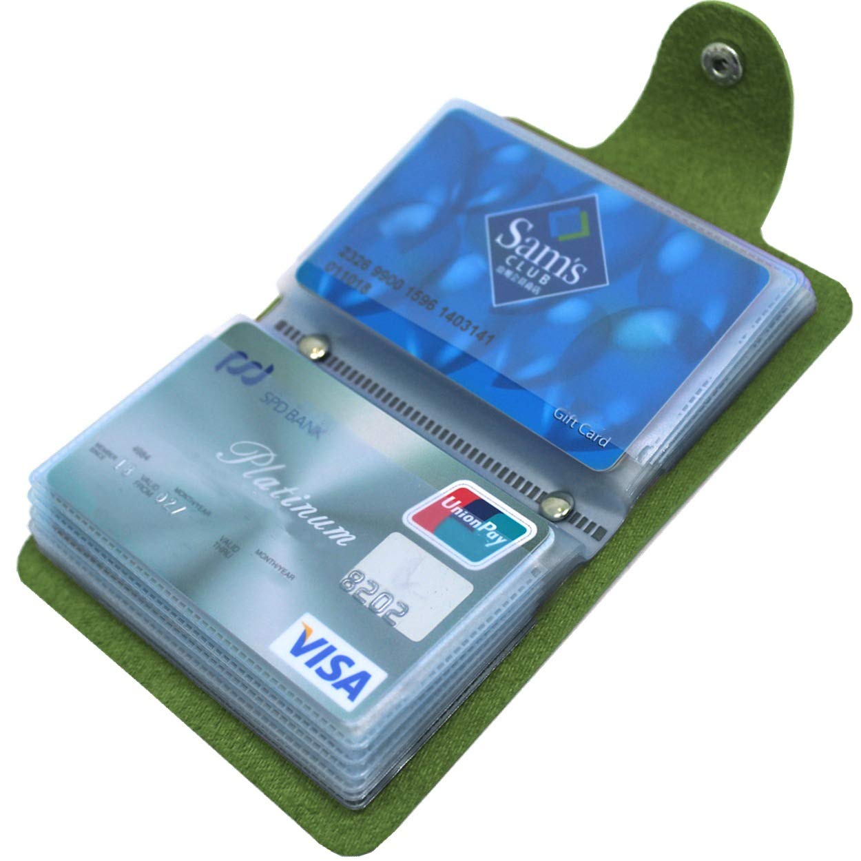 Mocasor Credit Card Holders for Women Men Bank Card Case (Green)