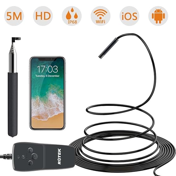 ROTEK Wireless Endoscope,1080P WiFi Inspection Camera Amazon.co.uk