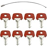 8PCS Ignition Keys 702, 26906870 &ndash; Compatible with Jungheinrich, Linde, Komatsu, MIC Forklifts EFG110, EJE120&ndash;220, EFG320N &amp; More