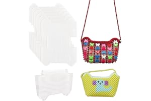 WADORN 6pcs DIY Plastic Mesh Canvas Sheets, Clear Plastic Mesh Sheets for Crochet Bag Making Blank Needlepoint Canvas Craft Kit Acrylic Yarn Crafting Knit and Crochet Projects, 7.3X10.2 Inch