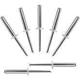 ALLCLEAN 110 Pcs 3/16" x 1" Aluminum Blind Rivets,4.8 x 25mm Pop Rivets,Aluminum Grip and Steel Mandrel