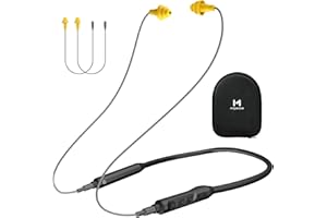 Mipeace Wireless Bluetooth Earbuds with Interchangeable Plugs-Bluetooth Ear Protection Neckband Headphones with 29dB Noise Re