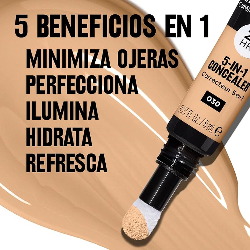 Colorstay Skin Awaken5in1 Corretor de Olheiras e Imperfeições, com Cafeína e Vitamina C, Acabamento Natural, 8ml (Tonalidade #030 Médio Claro)